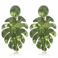 Novelty Leaves Resin Drop Earrings main image 1