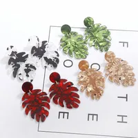 Novelty Leaves Resin Drop Earrings main image 5
