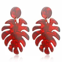 Novelty Leaves Resin Drop Earrings sku image 1