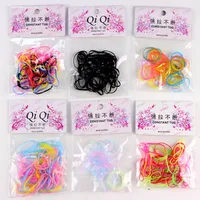 Children's Headdress Rubber Band Hair Tie Black Rubber Band Thickened Hair Rope sku image 3