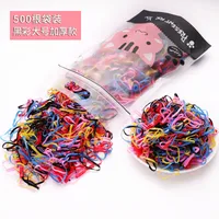 Children's Headdress Rubber Band Hair Tie Black Rubber Band Thickened Hair Rope sku image 19