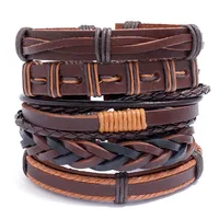 Fashion Geometric Pu Leather No Inlaid Unisex Bracelets main image 5