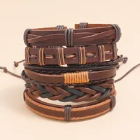 Fashion Geometric Pu Leather No Inlaid Unisex Bracelets main image 3