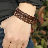 Fashion Geometric Pu Leather No Inlaid Unisex Bracelets main image 1