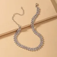 Fashion Full Diamond Multi-layer Necklace main image 1