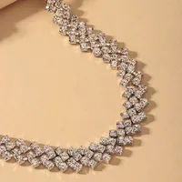 Fashion Full Diamond Multi-layer Necklace main image 4