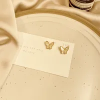 Retro Golden Butterfly Earrings main image 3