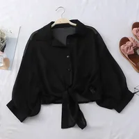 Fashion Simple Chiffon Shawl Cardigan Outer Jacket main image 9