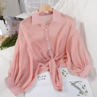 Fashion Simple Chiffon Shawl Cardigan Outer Jacket main image 6