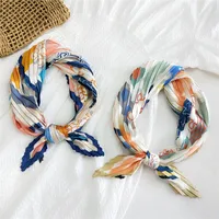 Korean Thin Silk Small Square Scarf main image 1
