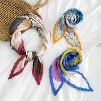 Korean Thin Silk Small Square Scarf main image 3