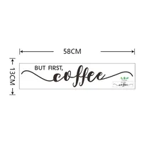 Creative Black White English Slogan Early Morning Wall Stickers sku image 1