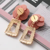 Fashion Chiffon Cloth Lace Flower Multi-layer Earrings main image 4