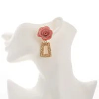 Fashion Chiffon Cloth Lace Flower Multi-layer Earrings main image 5