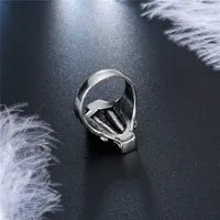Punk Three-dimensional Ancient Silver Ring main image 4