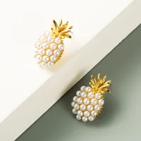 Korean Fashion Pineapple Shape Pearl Earrings main image 3