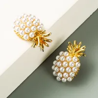 Korean Fashion Pineapple Shape Pearl Earrings main image 4