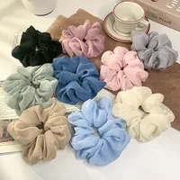 Korean Silk Flower Color Hair Scrunchies Wholesale main image 1