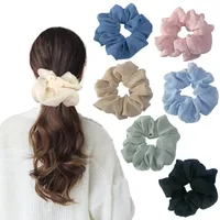 Korean Silk Flower Color Hair Scrunchies Wholesale main image 2