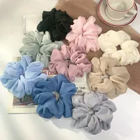 Korean Silk Flower Color Hair Scrunchies Wholesale main image 3