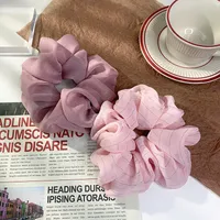 Korean Silk Flower Color Hair Scrunchies Wholesale main image 4