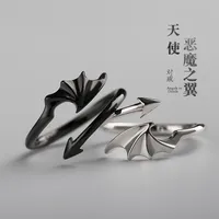 Korean Simple Demon Wings Adjustable Ring main image 1