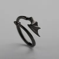 Korean Simple Demon Wings Adjustable Ring main image 3