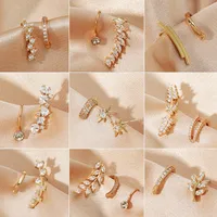Wholesale Jewelry Fashion Geometric Alloy No Inlaid Plating Earrings main image 2