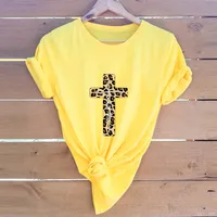 Fashion Leopard Cross Print Casual T-shirt main image 5