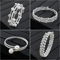 Fashion Rhinestone Pearl Multi-layer Winding Bracelet main image 1