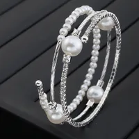 Fashion Rhinestone Pearl Multi-layer Winding Bracelet main image 4