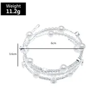 Fashion Rhinestone Pearl Multi-layer Winding Bracelet main image 5