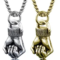 Simple Fist Stainless Steel Necklace Wholesale main image 1