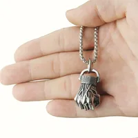 Simple Fist Stainless Steel Necklace Wholesale main image 2