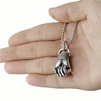 Simple Fist Stainless Steel Necklace Wholesale main image 3