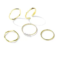 Simple Geometric Ring Five-piece Set main image 5
