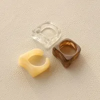 Retro Resin Transparent Ring main image 1