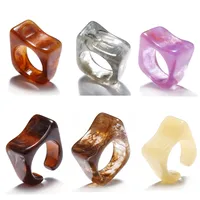 Retro Resin Transparent Ring main image 5