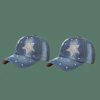 Korean Fashion Diamond Five-pointed Star Baseball Cap main image 2