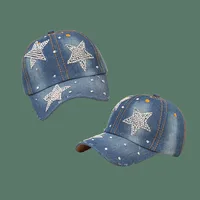 Korean Fashion Diamond Five-pointed Star Baseball Cap main image 4