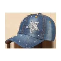 Korean Fashion Diamond Five-pointed Star Baseball Cap main image 5