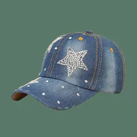 Korean Fashion Diamond Five-pointed Star Baseball Cap sku image 1