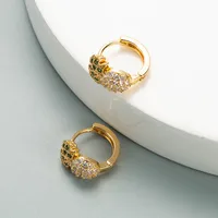 Fashion Pineapple Copper Artificial Gemstones Earrings main image 2