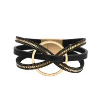 Fashion Geometric Pu Leather No Inlaid Women's main image 1
