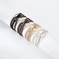 Fashion Geometric Pu Leather No Inlaid Women's main image 2