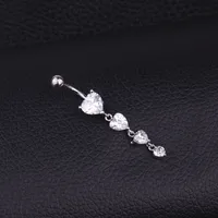 Belly Rings Fashion Heart 316 Stainless Steel  Inlaid Zircon main image 2