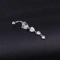 Belly Rings Fashion Heart 316 Stainless Steel  Inlaid Zircon main image 3