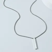 Simple Style Geometric Stainless Steel Titanium Steel Plating Men's Pendant Necklace main image 3