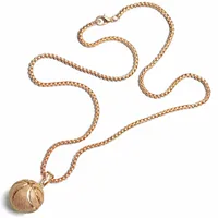Fashion Round Alloy Plating Unisex Pendant Necklace main image 3