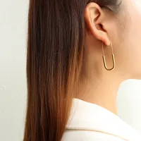 Fashion Geometric Plating 304 Stainless Steel No Inlaid 18K Gold Plated Earrings main image 4